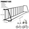 Grid Bike Stand Dual Sided Fits 12-29in Tires Outdoor Bicycle Parking Rack for 10 Holders for Garage Retail School Backyard Shop