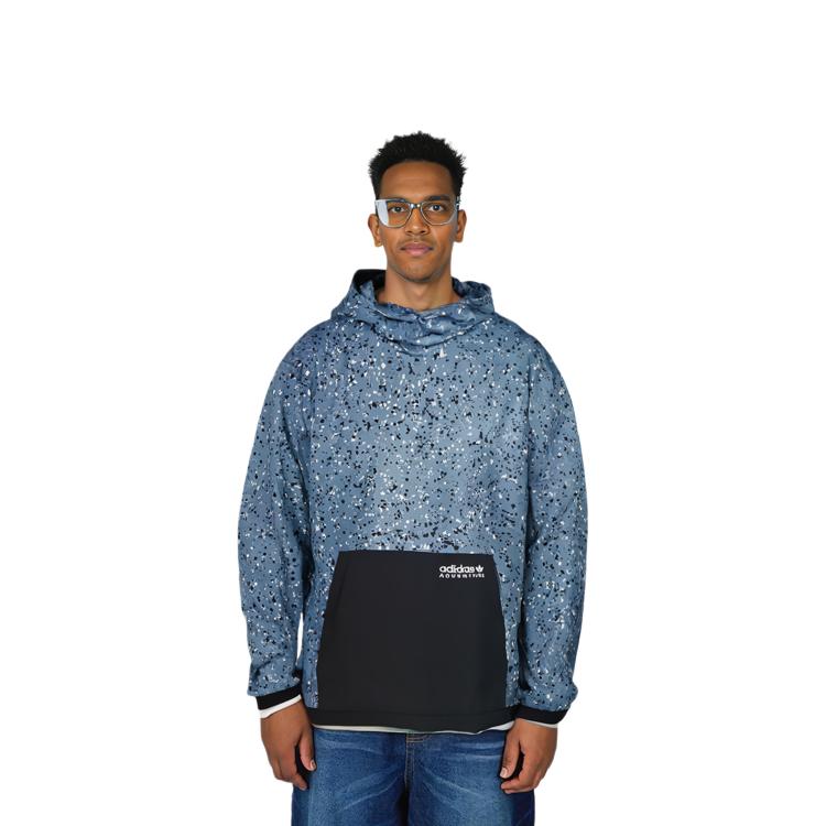 adidas Originals Adventure AOP OH Sweatshirts Men's Blue Hooded Moderate HK5015