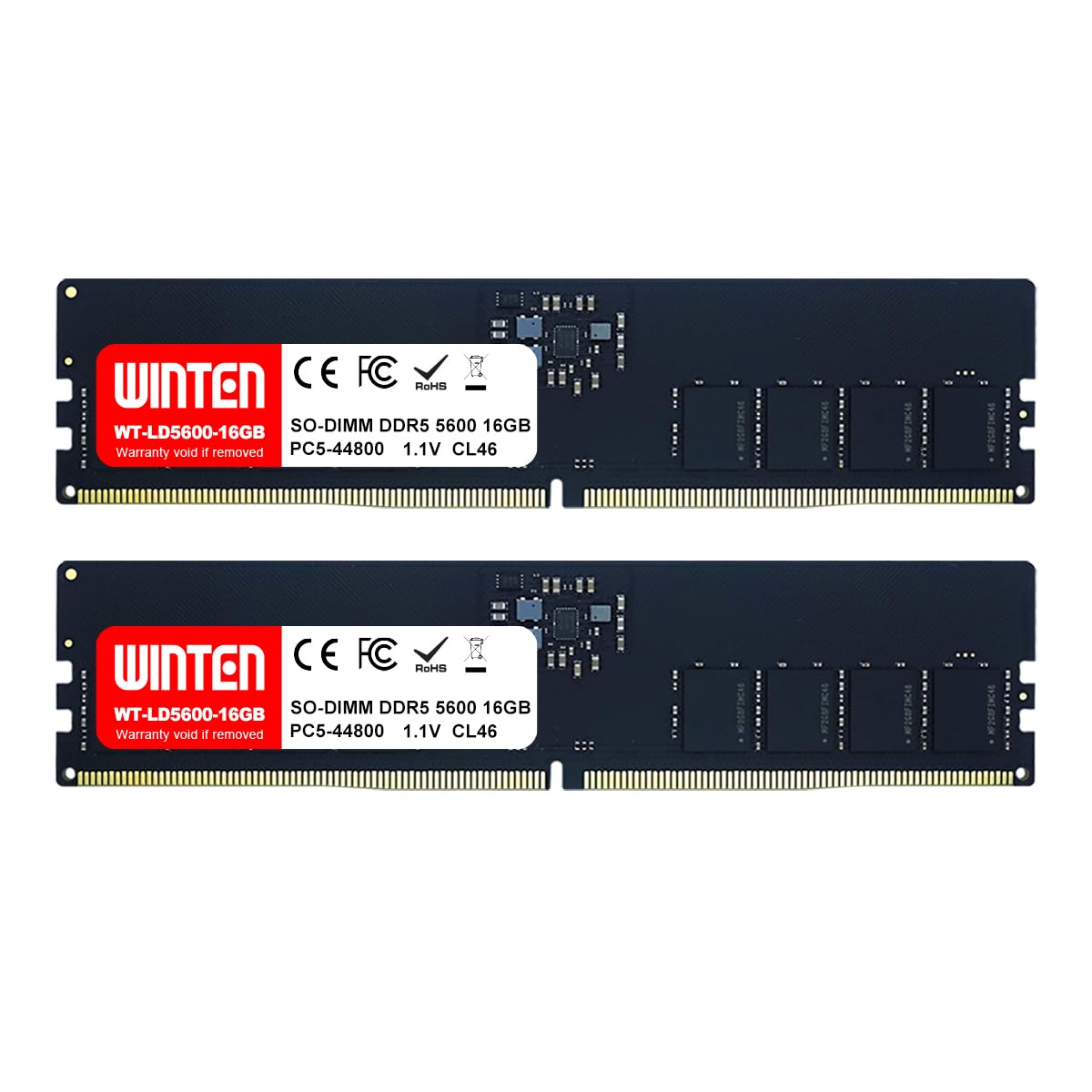 

WINTEN Desktop PC Memory 32GB x 288Pin CL46 DIMM SDRAM Memory Expansion Memory Year 6307 DDR5-5600 (16GB 2) 1.1V Built-in [5 Warranty/Compatibility