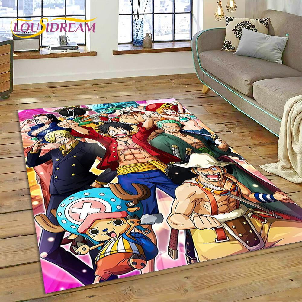3D Kreskówkowy HD One PIECE-E Dywanik Dywanik Anime do Domu Salon Sypialnia Sofa Wycieraczka Dekoracja, Dywanik Dziecięcy Antypoślizgowa Mata Podłogowa Prezent
