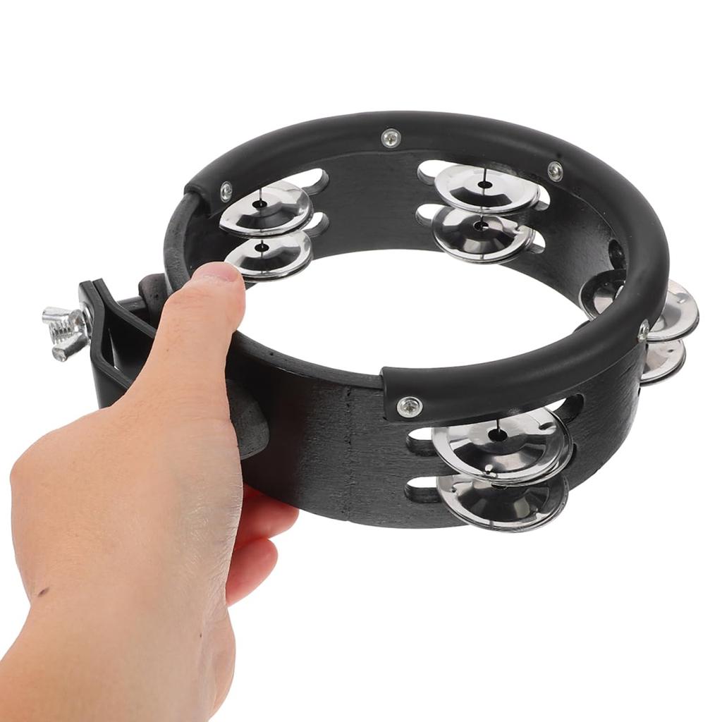 Alasum 6-inch Hi-Hat Tambourine for Drum Sets, Tambourine Instruments, Handbells, Easy to Attach Drum Accessories, Perfect for Dance
