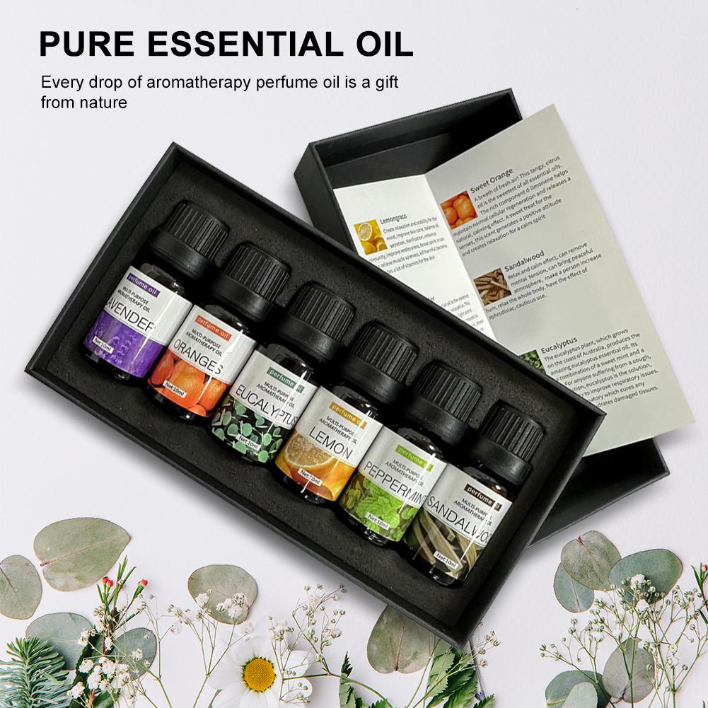 Water Soluble Essential Oil Set Aromatherapy TOP 6 Organic Blends for Diffuser Humidifier Perfume