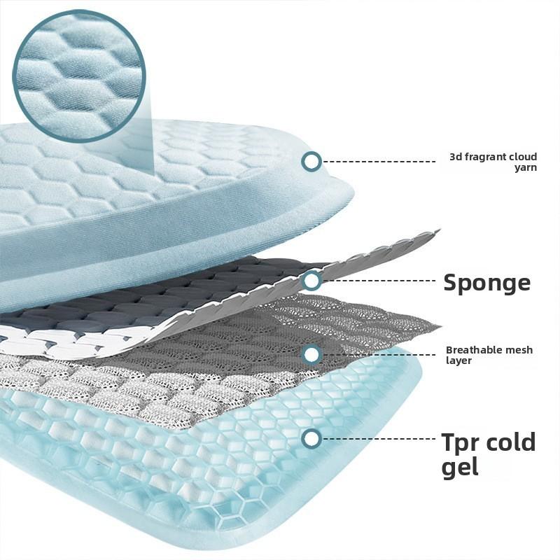Seat Cushion Honeycomb Gel Breathable Cooling Pad Multifunctional Egg Shaped Auto Mat For All Seasons Summer Heat Relief Use