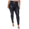 Dames Imitatie Leer Gevouwen Lengte Broek Hoge Stretch En Yoga Broek Sport Hardloopbroek