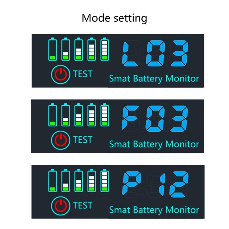 Lithium Battery Capacity Voltage Meter with Low Voltage Alarm & Power Off Memory for Automotive Circuits DIY Enthusiasts