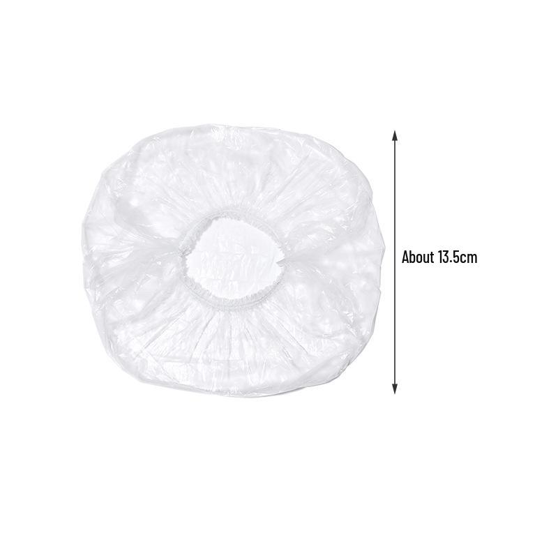 FaSoLa Disposable Shower Caps: Thickened, Enlarged, Strip Pattern, Individually Packaged - 50 Pieces Disposable Shower Cap (50 Pieces)