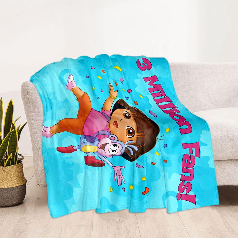 Dora Explorer Blanket Soft & Cozy Great for Couch Picnics Livingroom for All Occasions Stylish Decor Ideal Gift For Birthday Valentine'S Day