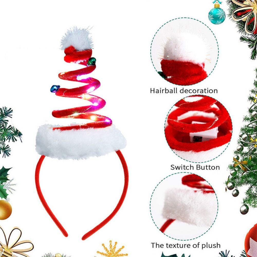 Decorative Glowing Christmas Tree Headband Christmas Cosplay Headband Cosplay Party