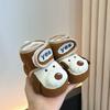 Winter Style Cartoon Baby Shoes (0-1 Year) - Soft Sole, Velvet-lined, Warm & Anti-shedding for Newborn Walking