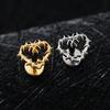 Right Grand ASTM F136 Titanium 16G Tiny Hollow Heart Flat Back Stud Gothic Cartilage Tragus Helix Stud Earring Labret Piercing