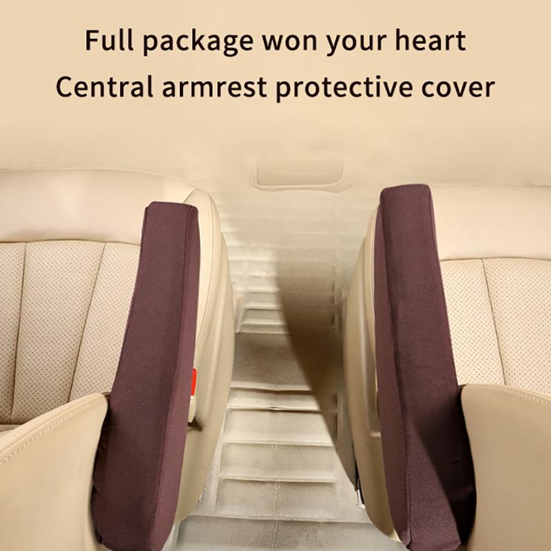 2Pcs Car Seat Armrest Cover Universal Interior Auto Armrests Dust-Proof Hand Armrest Protector Soft Comfortable Elastic Cloth Co