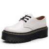 1461 Damen-Lederschuhe mit dicker Sohle, 3-Loch-Schnitt, niedriges Modell aus echtem Leder, britischer Stil, lässige, runde Stiefelette mit abgerundeter Sohle, ideal für Studenten.
