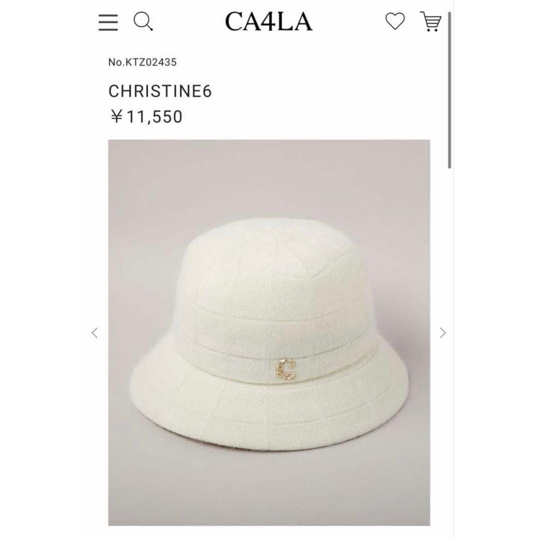 Used Good condition CA4LA CHRISTINE6 white bucket hat 11,550