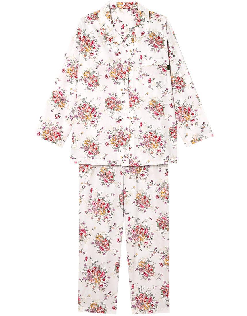 

Wacoal RELAX SLEEP Long Sleeves and Cotton Satin NDX540 Size L & Pajamas, Pants, 100% (Main Body), Minton, IV,