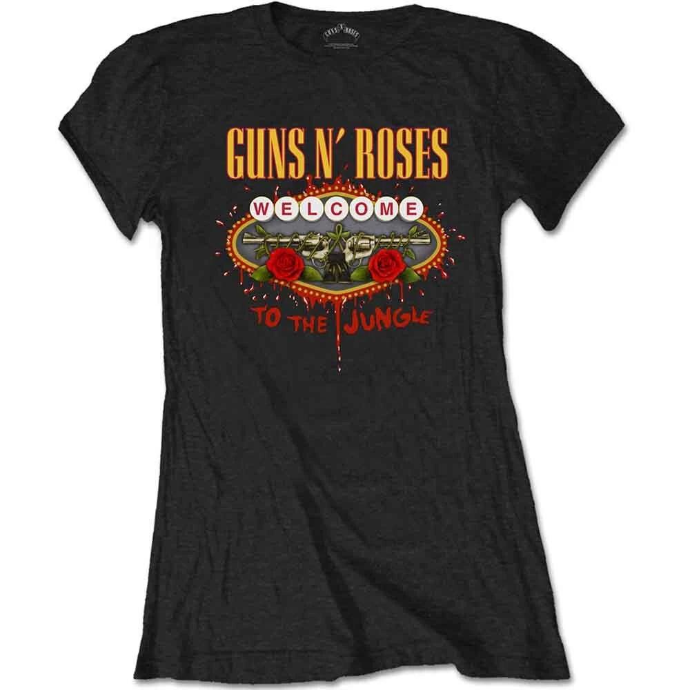 Guns N Roses Welcome to the Jungle Short Sleeve Tee Black New S