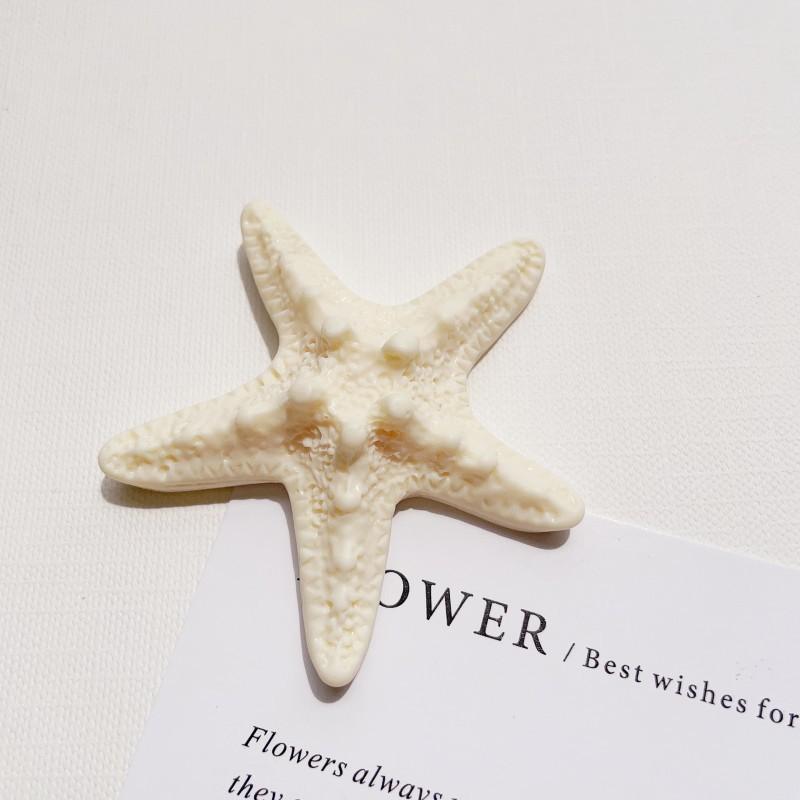 10Pcs Premium Resin Starfish Flatback Cabochons Realistic Sea Star Charms for DIY Candle Decor Coastal Style Jewelry Making Accessories