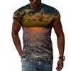 New 3D Trendyol Men Natural Landscape Graphic T Shirts Summer Fashion Hip Hop Casual Print T-shirt Personality Handsome Tee Top