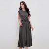 Ärmelloses zweiteiliges Set für Damen mit asymmetrischer Taille