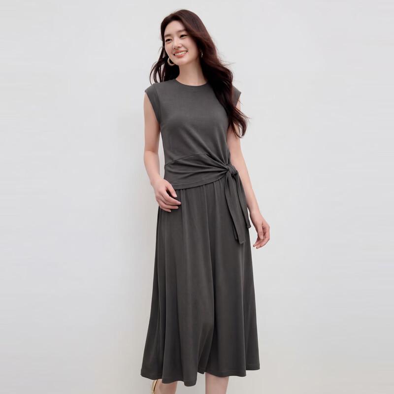 Ärmelloses zweiteiliges Set für Damen mit asymmetrischer Taille