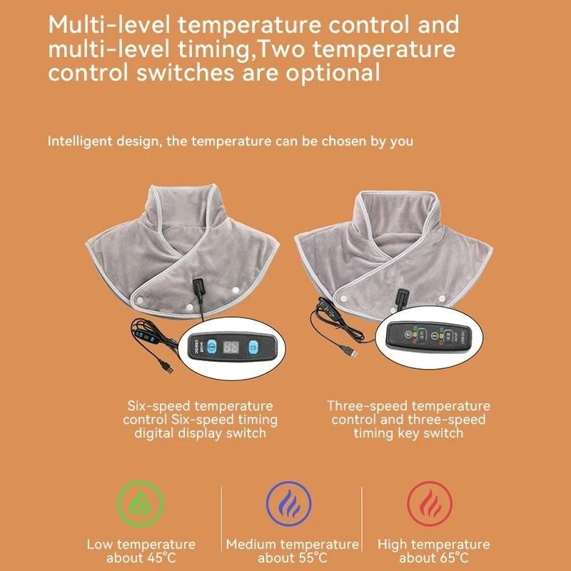 Electric Heating shoulder Neck Pad Massager Portable Cervical Brace Wrap Thermal Compress Relieve Pain & Fatigue Back Brace Tool