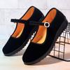 Cloth Shoes Cloth Shoes Women's Black Belt Women's Shoes Work Shoes Wedge Heel Dance Cloth Shoes