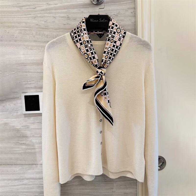 NINA SOLOR Art Aperture Twill Silk Scarf