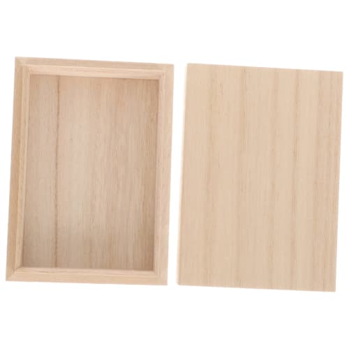 COSMEVIVI 2-Piece Wooden Playing Card Storage Box, Reliable Storage Box, Small Bead Case, Poker Storage Box, Empty Poker Box, Poker Card Storage Case,