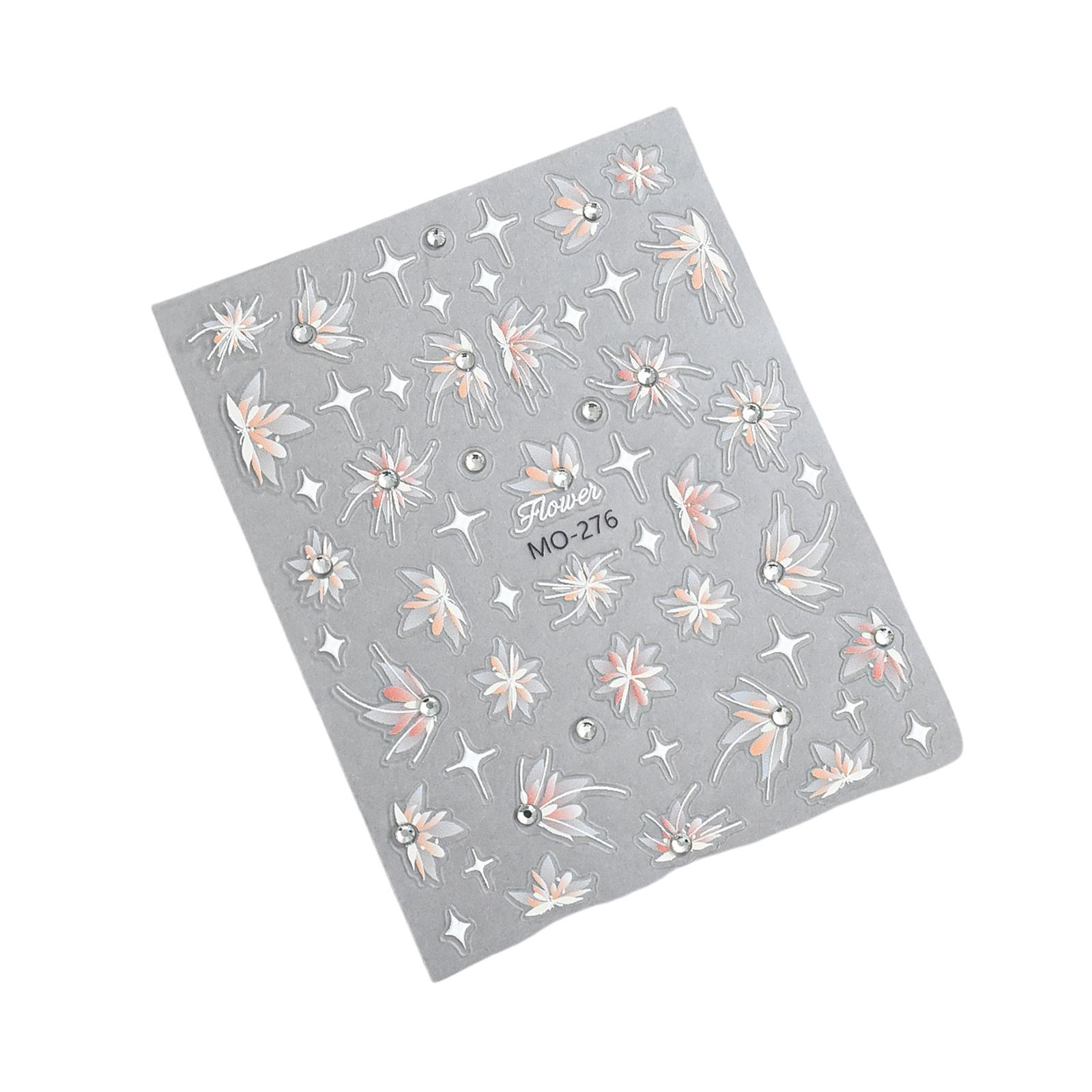 

Наклейки для дизайна ногтей с цветочным рисунком 5D Рельефные алмазные наклейки для ногтей Наклейки для ногтей Украшения для дизайна ногтей Наклейки для маникюра 3