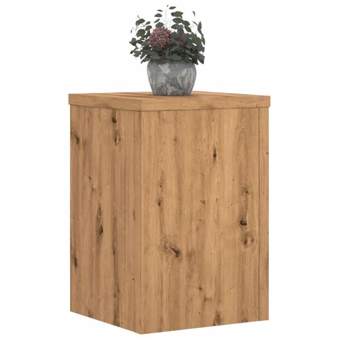 VidaXL Supports pour plantes 2 pcs chêne artisanal bois d'ingénierie, support de fleurs, support de pot, support pour 852905