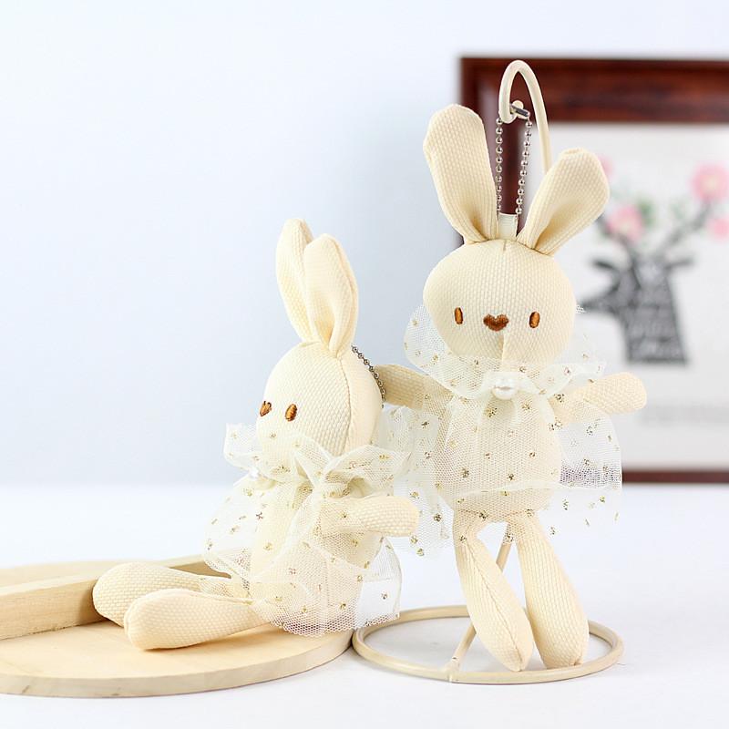 Adorable Plush Rabbit Doll With Soft Corn Yarn Skirt And Fluffy Wool Material