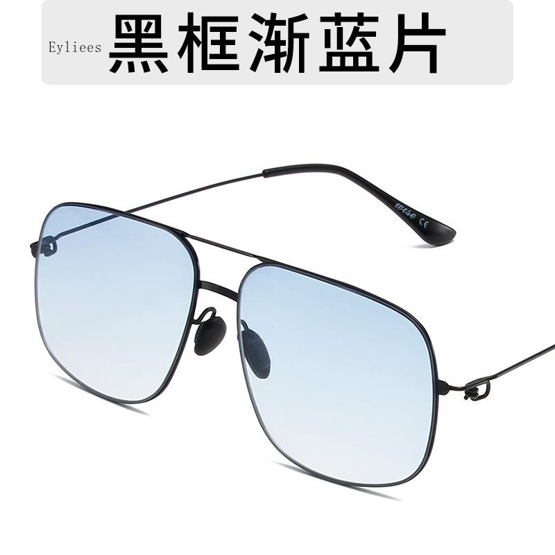 Fashion Gradient Sunglasses Men Women Big Frame Pilot Sun Glasses Design Anti-reflective Lunette De Soleil Homme UV400 Gafas