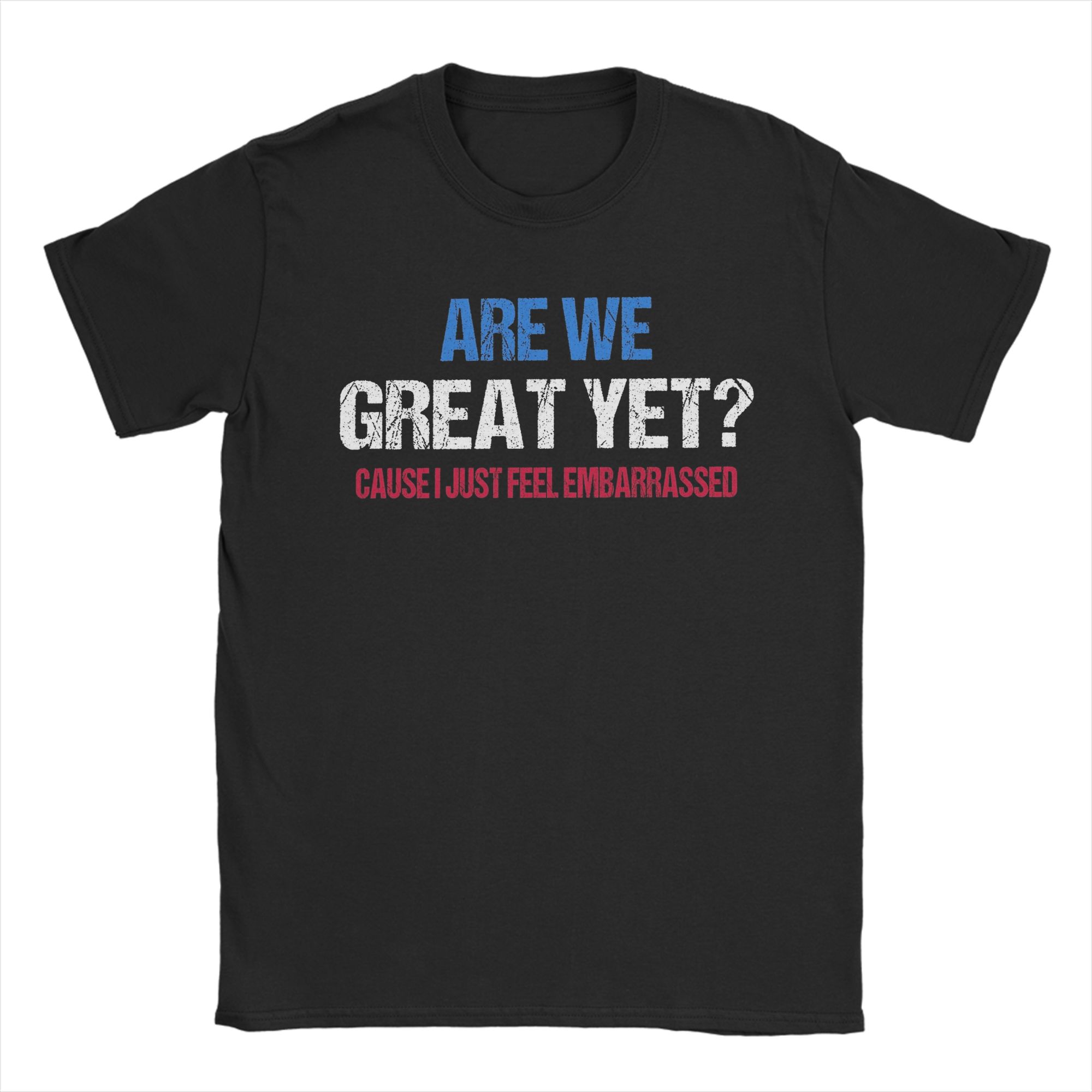 

Printed Are We Great Yet T Shirt for Men Women Pure Cotton T-shirts Short Sleeve Clothes 5XL різнокольоровий