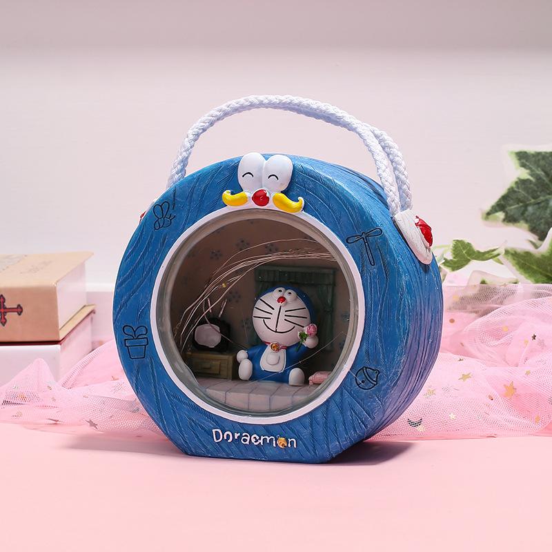 

Ночник Теплый Свет Питание от Батарейки-таблетки Мультяшный Милый Дораэмон Формы Flowers