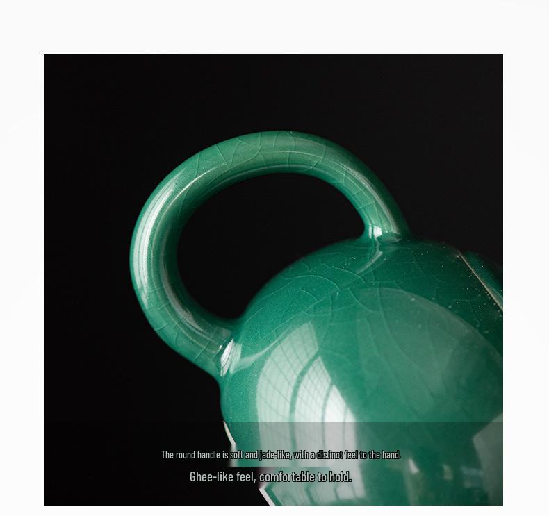 Portable Outdoor Travel Tea Set: Ge Kiln One Pot, Four Cups & Storage Bag - Perfect for Camping or Business Gifts