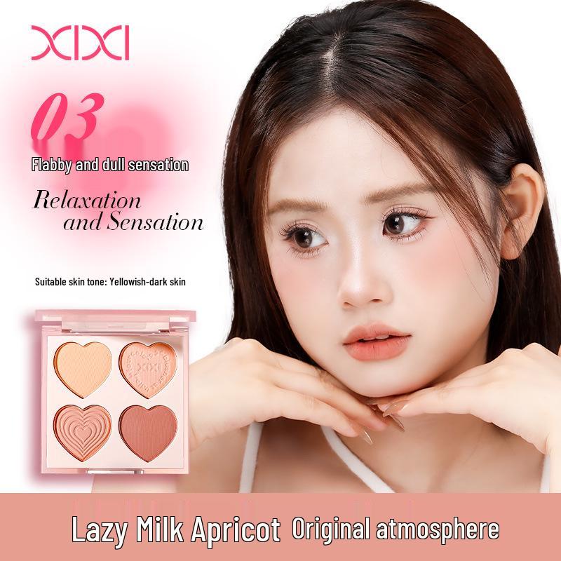 xixi Нежная палитра румян-спрей  Sweetheart : Натуральные четырехцветные румяна с низкой насыщенностью для чистого, улучшенного цвета лица