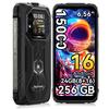 Smartphone robusto Blackview ROCK 1, Android 16, 24 GB (8 + 16 GB) de RAM + 256 GB de ROM, ecrã de 6,56 polegadas 90 Hz, bateria de 15.000 mAh, NFC