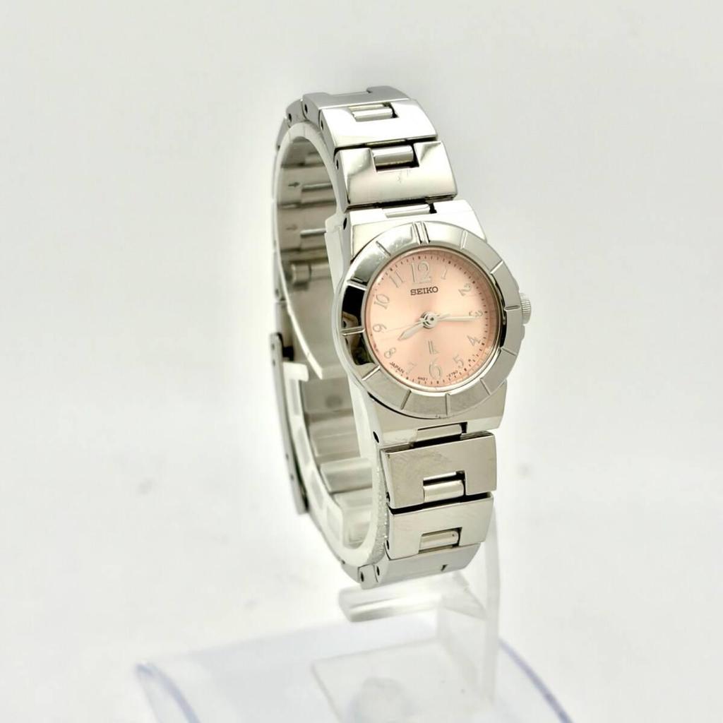 Used [New battery] SEIKO lk Rukia ladies watch pink silver 4N21-1130 931995