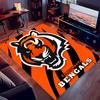 1pc Cincinnati Bengals LOGO Print Area Rug - Soft,Washable Non-Slip Indoor Mat for Office Chairs,Living Room,Home Office Decorative Rug