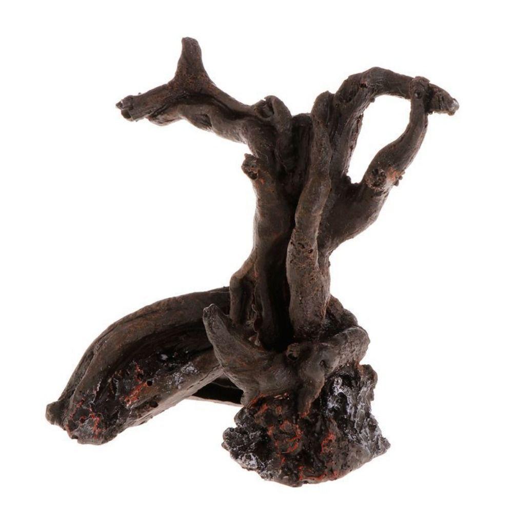 Simulation Hermit Crab Climbing Toy Decorative Reptile Cylinder Roots Plant Micro Landscape