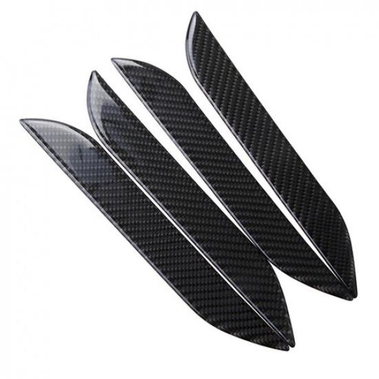 Carbon Fiber Vehicle Door Handle Wrap Set 4PCS Sticker Decals For Tesla Model S