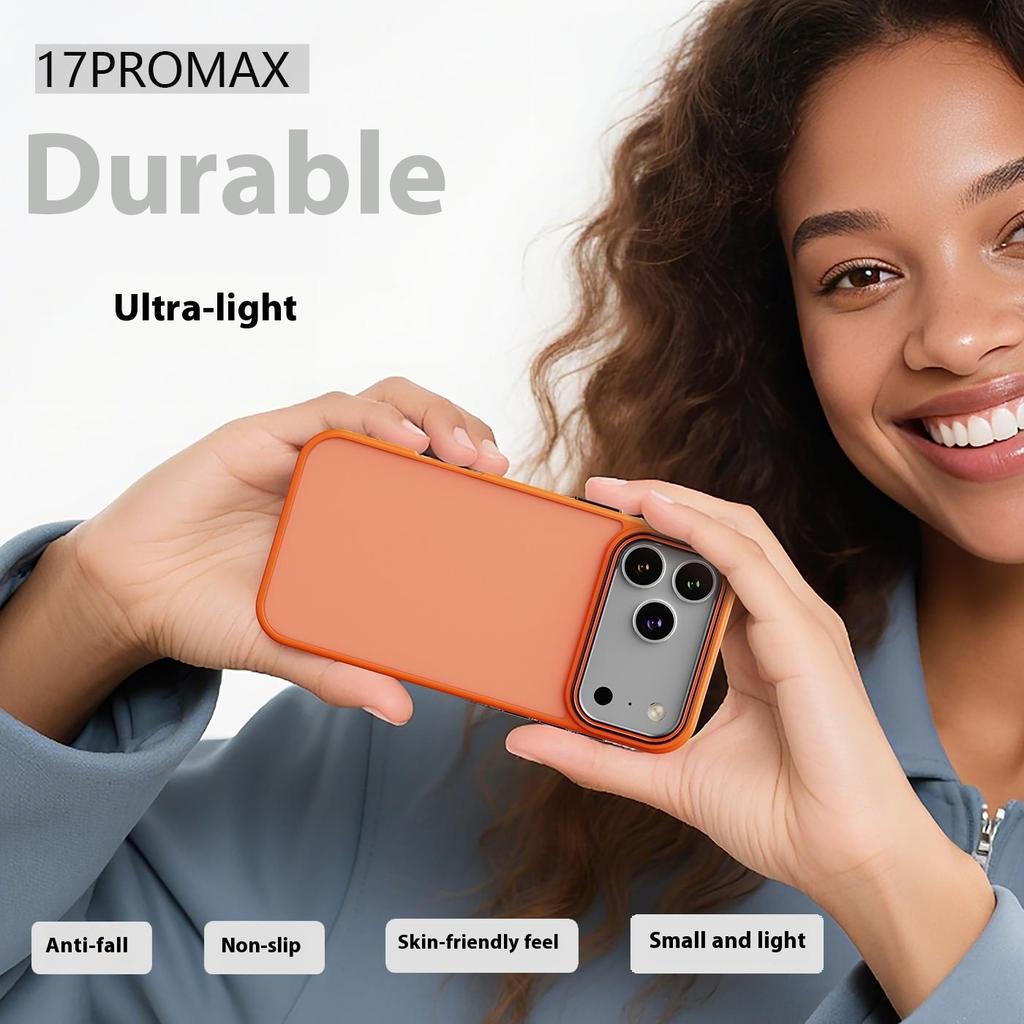 For iPhone 17 Pro Max Case PC + TPU Anti-Slip Matte Phone Cover