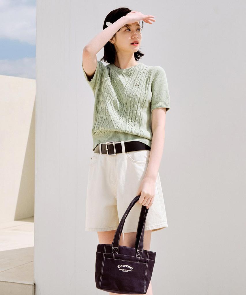 Covernat Woman Stitch Mini Bag Navy