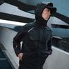 Li Ning Breath Pro Series Letter Zipper Hooded Comfortable Breathable Long Sleeve Waterproof Windproof Jacket Unisex Jacket Black AEMU045-5
