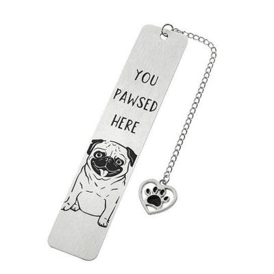 1Pc Cute Cat Dog Bookmarks For Cat Lover Stainless Steel Bookmarks Reading Marking Stationery For Book Lovers
