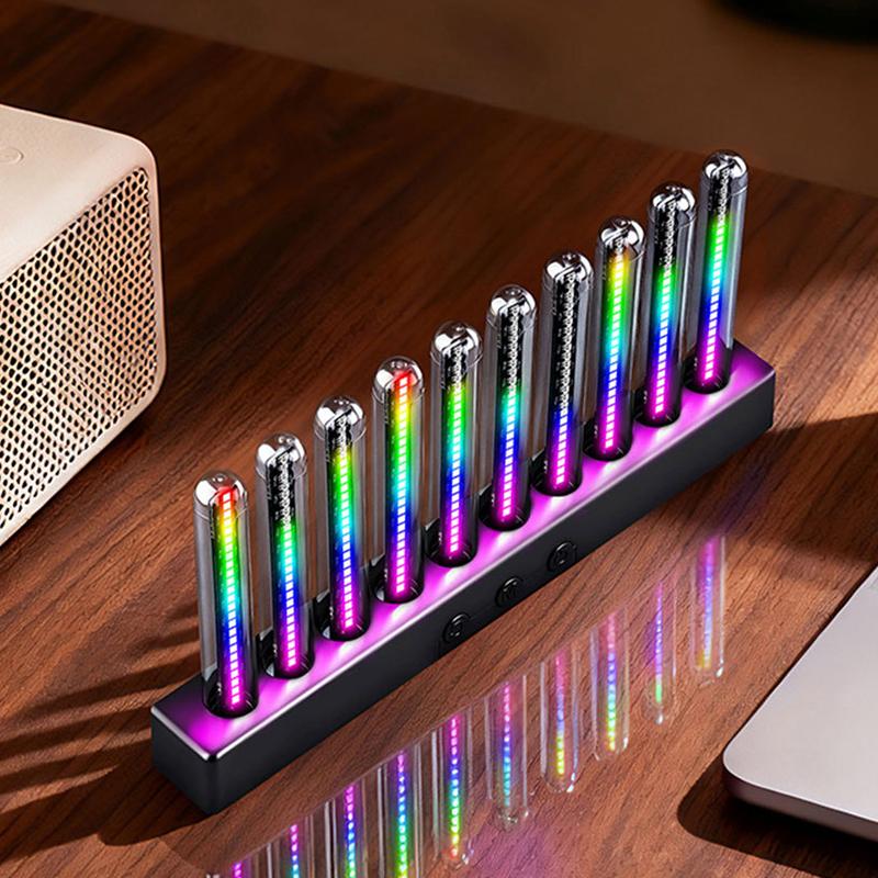 Car RGB Pickup Light Dynamic Gradient Sound Control Light Universal Air Vent Dashboard Car Interior Ornament Auto Interior Light