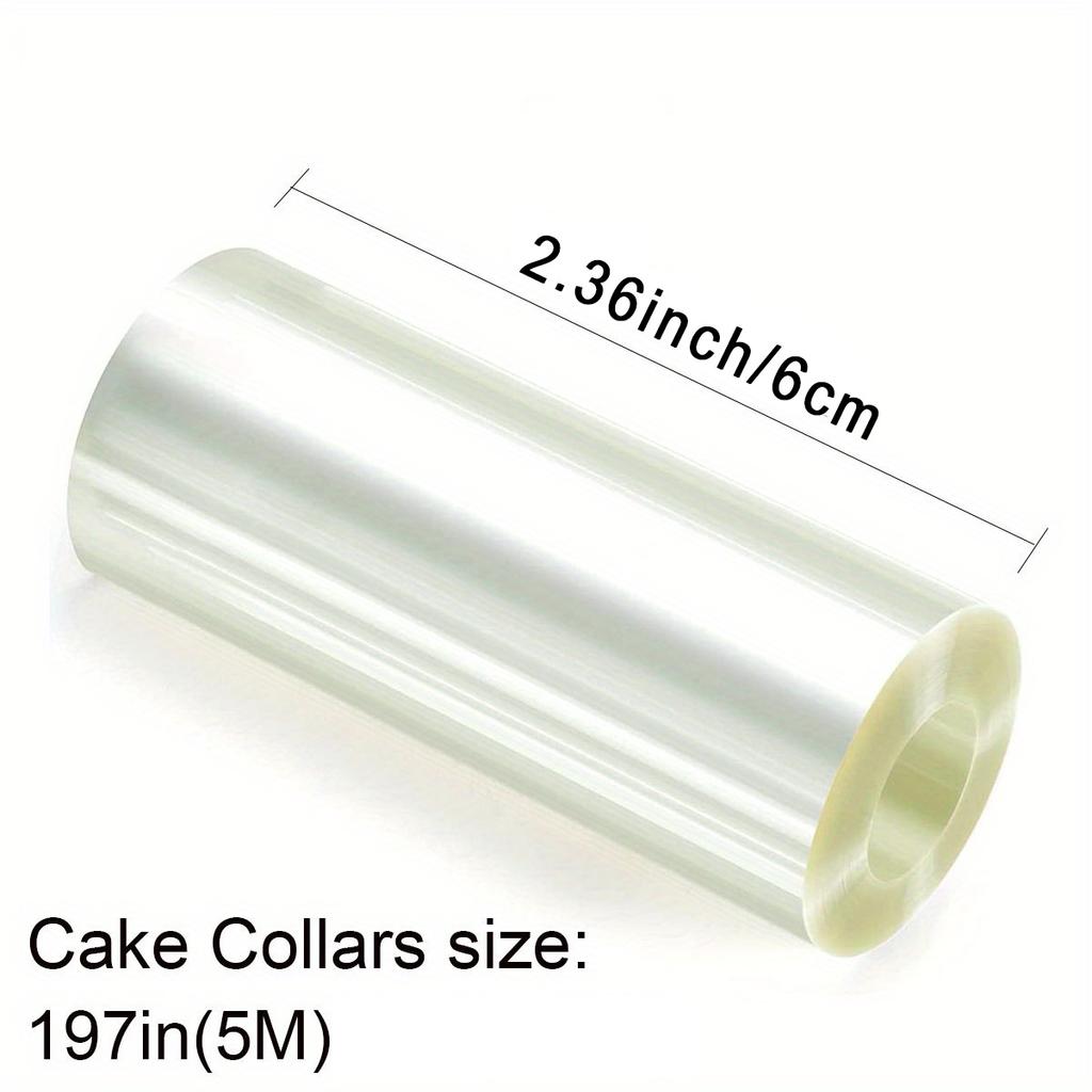 Klar acetatkakekragerull, plastmoussekakestenger for sjokoladebaking, kakepynt