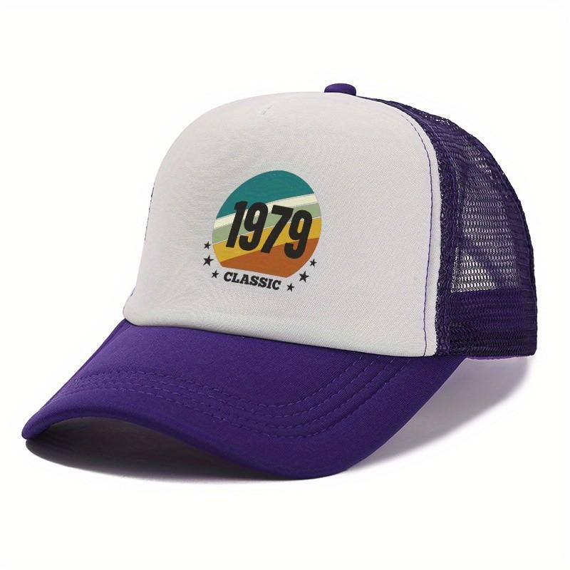 Classic Birthday Retro Trucker Hat Unisex Adjustable Polyester Mesh Snapback for Casual Outdoor Wear