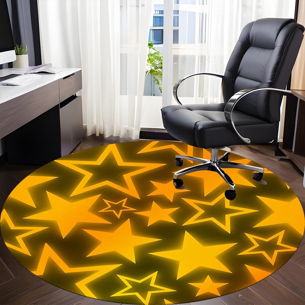 1pc Starry Night Pattern Chair Carpet for Office, Non-slip, Soft and Durable Office Rug, Perfect for Office yy251227129