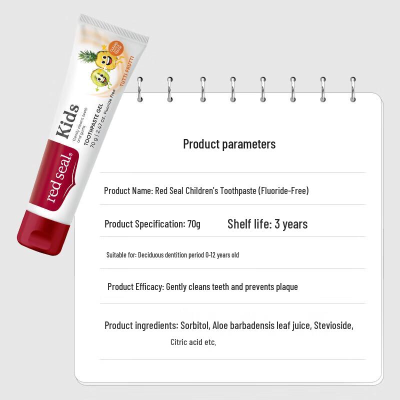 Red seal Kids' Anti-Cavity Fluoride-Free Toothpaste