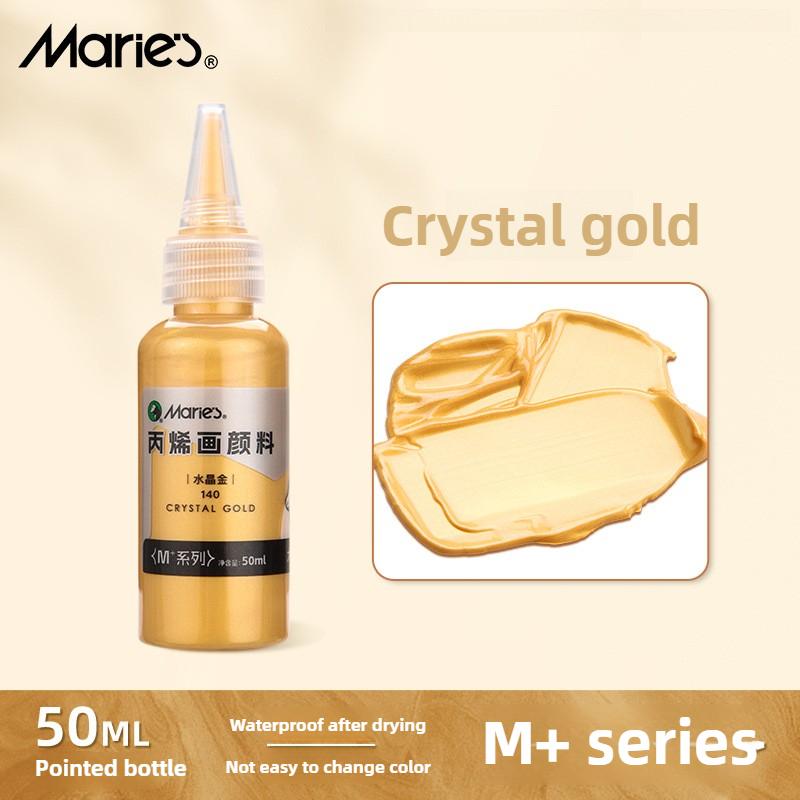 Marie 25 Colori 50ml Pittura Acrilica Metallica Pigmenti Ricchi Brillanti Perlescenti con Flacone Materiale Scolastico Cancelleria